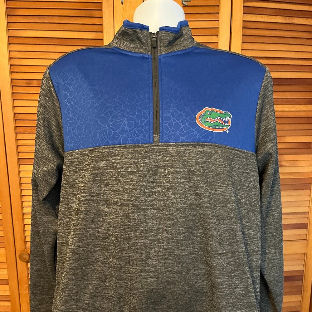UNIVERSITY OF FLORIDA GATORS COLOSSEUM SZ M 1/4 ZIP LS PULLOVER JACKET